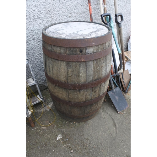 780 - A whiskey barrel from the Atlantic Bar/Londonderry Arms, Portrush.