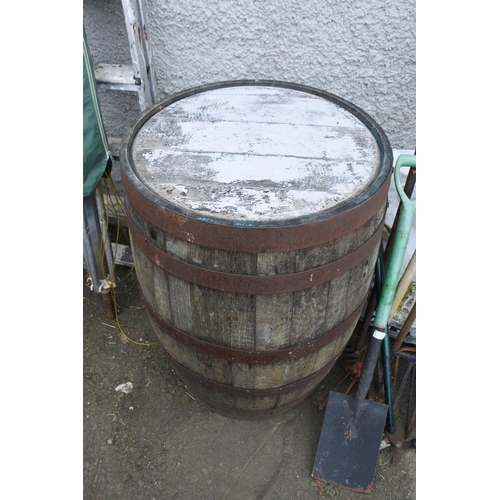 780 - A whiskey barrel from the Atlantic Bar/Londonderry Arms, Portrush.