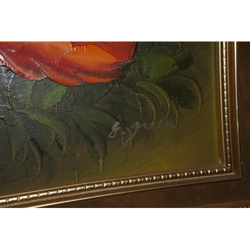 1170 - A gilt framed picture of poppies.