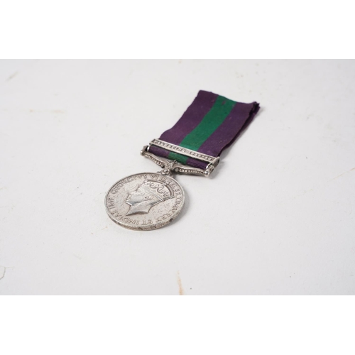 705 - A WW2 Palestine Service Medal, presented to 9105478 - SGTMN W C GREEN - R SIGS.