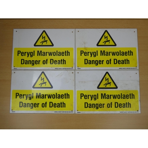 13 - 4 'Danger of Death' signs.