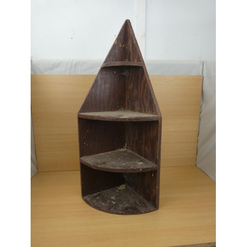 5 - A four shelf corner wall unit, measuring 70x22x22cm.