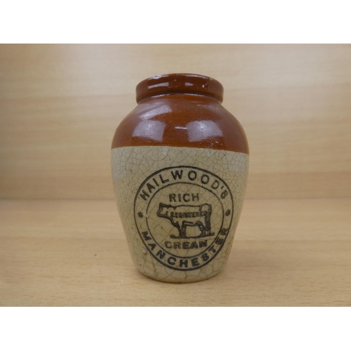 57 - A vintage Hailwood's, Manchester rich cream stoneware pot.