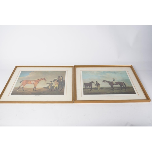 392 - A pair of antique style horse racing prints 'Crucifix' and 'Eleanor'.