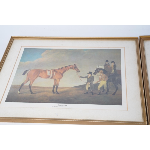 392 - A pair of antique style horse racing prints 'Crucifix' and 'Eleanor'.