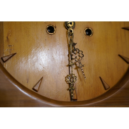 538 - An unusual handmade Art Deco longcase clock.