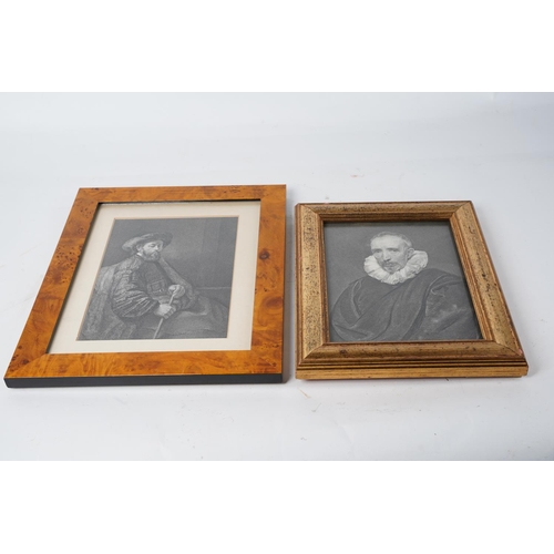 554 - A pair of framed portraits.