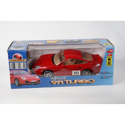 865 - A large boxed remote control Porsche 911 Turbo car.