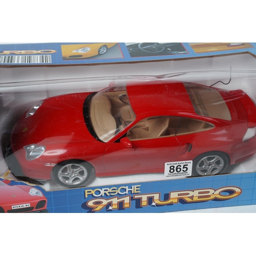 865 - A large boxed remote control Porsche 911 Turbo car.