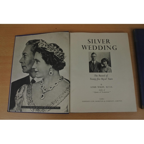 917 - A Silver Wedding commemorative book by Louis Wulff and another Elizabeth and Philip.