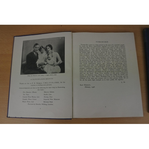 917 - A Silver Wedding commemorative book by Louis Wulff and another Elizabeth and Philip.