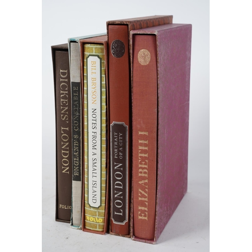 1014 - Five boxed Folio Society books.