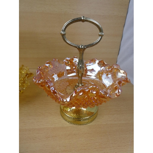 512 - A stunning vintage amber glass serving plate and lots more.