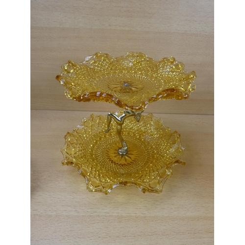 512 - A stunning vintage amber glass serving plate and lots more.