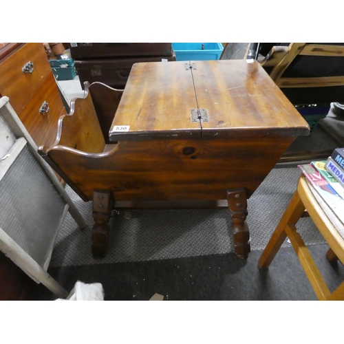 530 - A wooden dough bin. Approx 51x59x70cm.