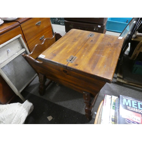 530 - A wooden dough bin. Approx 51x59x70cm.