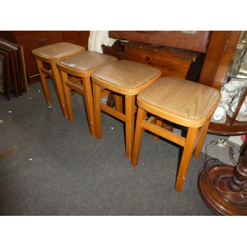 532 - A set of four vintage stools.