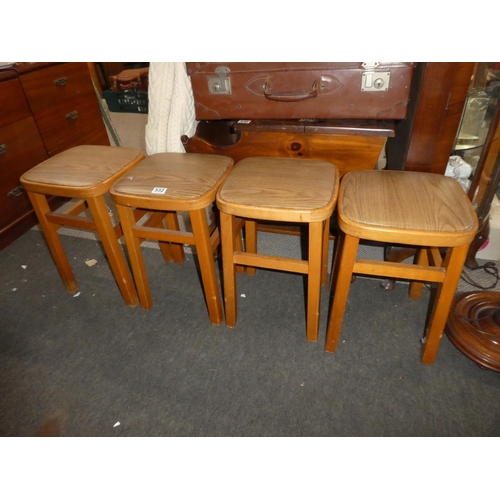 532 - A set of four vintage stools.