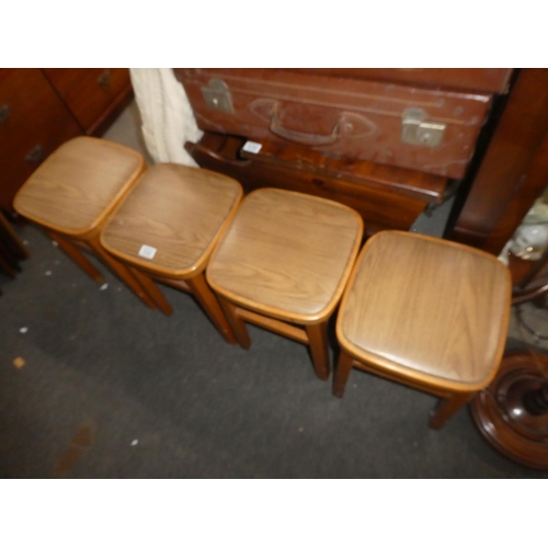 532 - A set of four vintage stools.