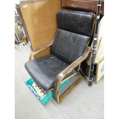 539 - A vintage style lounge chair.