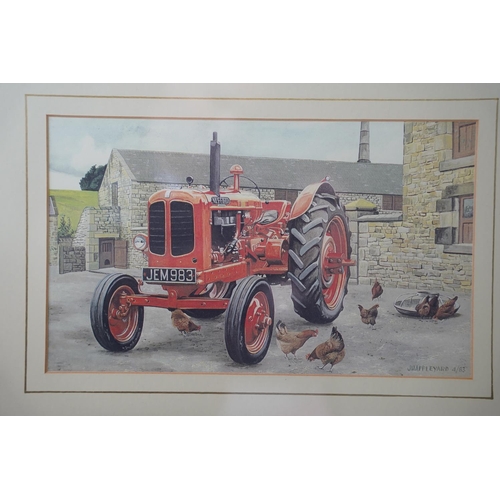 613 - A framed print by J H Appleyard 4/83, measuring 43x33cm.