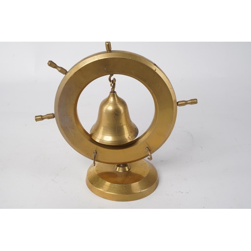 634 - A nautical style bell on stand.