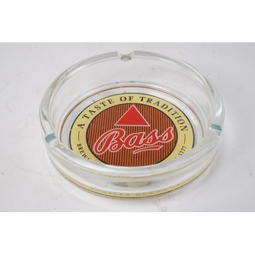 638 - A vintage Bass glass ashtray.