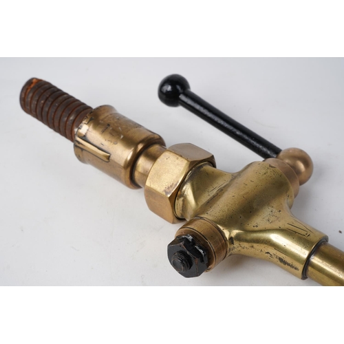 644 - An antique brass petrol pump nozzle.