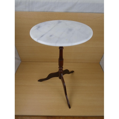 14 - A marble topped wine table, measuring 50cm in height.