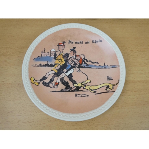 37 - A boxed Newell Pottery Co limited edition collectors plate 'Die Walk am Rhein'.