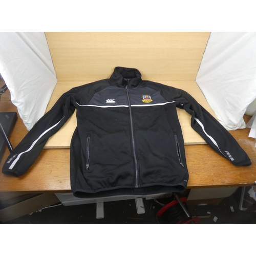 184 - A Ballymena RFC canterbury, size L track suit jacket.