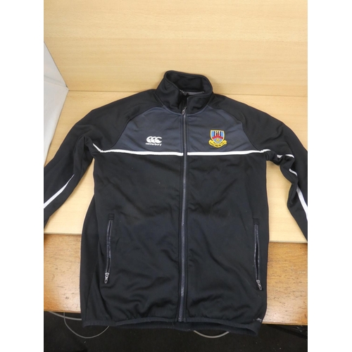 184 - A Ballymena RFC canterbury, size L track suit jacket.