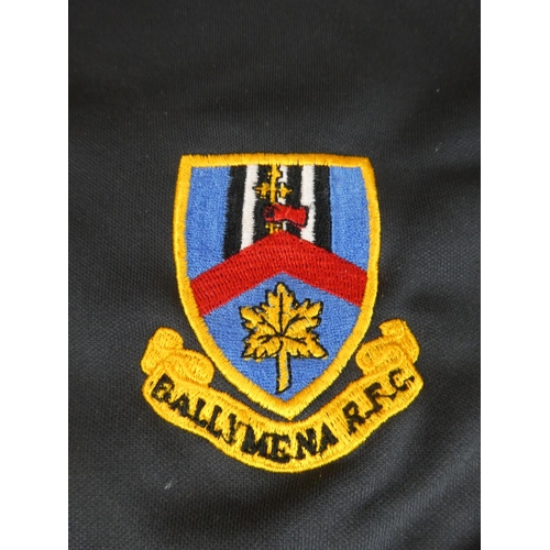 184 - A Ballymena RFC canterbury, size L track suit jacket.