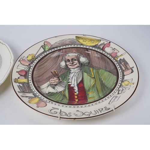 225 - A Royal Doulton 'The Squire' collectors plate and a Royal Doulton 'Burnham' oval platter.