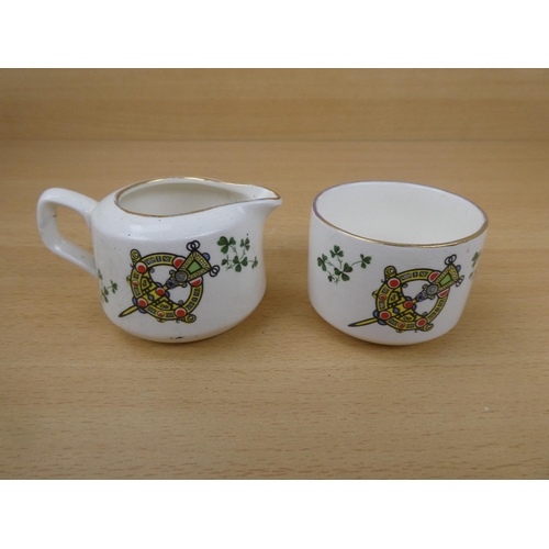 309 - A vintage Carrigaline Irish pottery milk jug and sugar bowl.