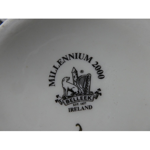 450 - A Belleek pottery table lamp base, a Royal Tara Irish porcelain bowl and lots more.