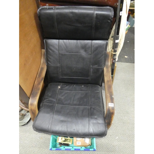 539 - A vintage style lounge chair.