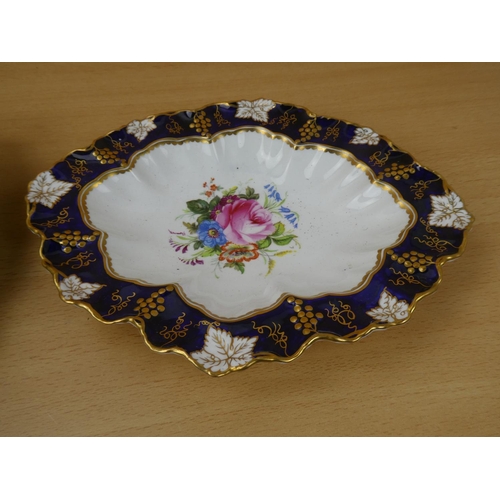 571 - A stunning Royal Crown Derby 'Vine' dish and a Carlton Ware cabbage leaf dish.