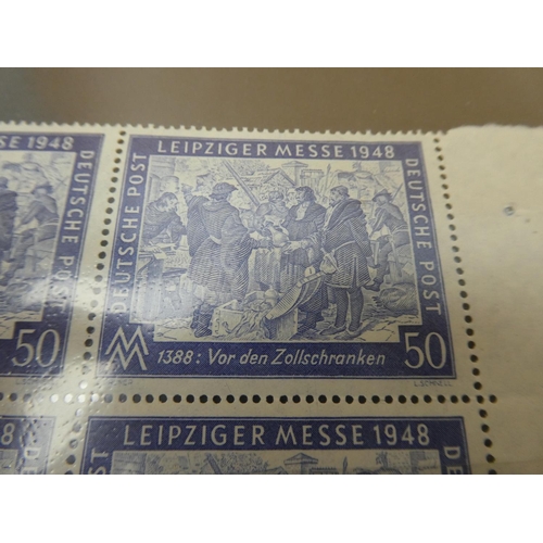 584 - A lot of German Leipziger postage stamps and more.