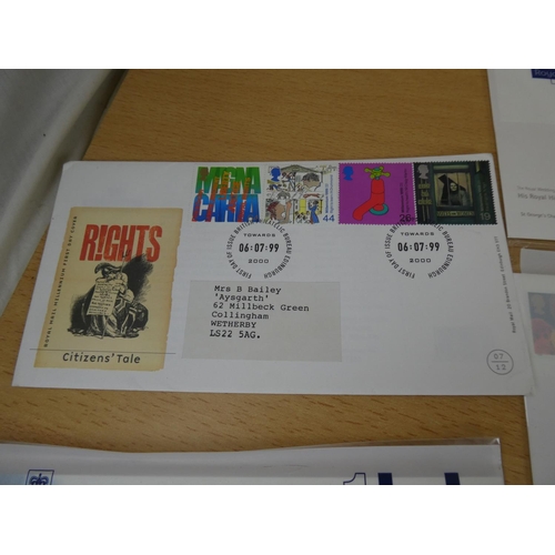 593 - Ten packs of Royal Mail first day covers.