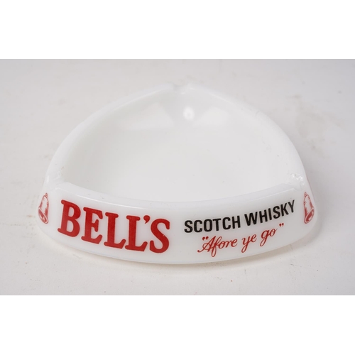 670 - A vintage Bell's Scotch Whisky glass ashtray.