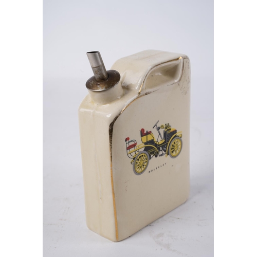 684 - A vintage ceramic 'Wolseley' hip flask - There are many good reasons for drinking and one's just ent... 