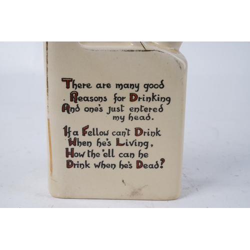 684 - A vintage ceramic 'Wolseley' hip flask - There are many good reasons for drinking and one's just ent... 