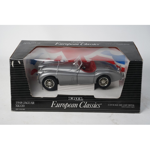 725 - A boxed Ertl European Classics 1948 Jaguar XK120 collectors car, scale 1:18.