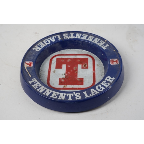 743 - A vintage Praesidum melamine Tennent's Lager ashtray.