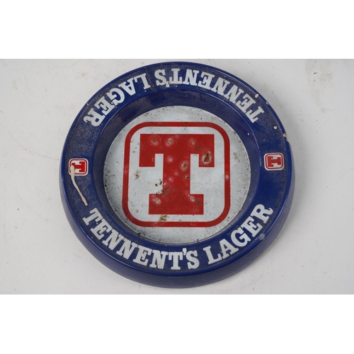 743 - A vintage Praesidum melamine Tennent's Lager ashtray.