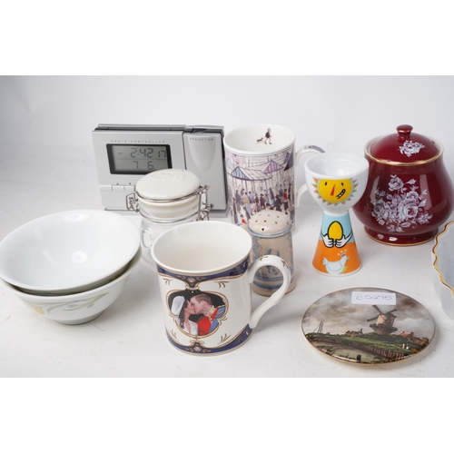 799 - A job lot of ceramics to include Royal Worcester Evesham flan dish,  a James Kent Ltd 'The Mill' pot... 