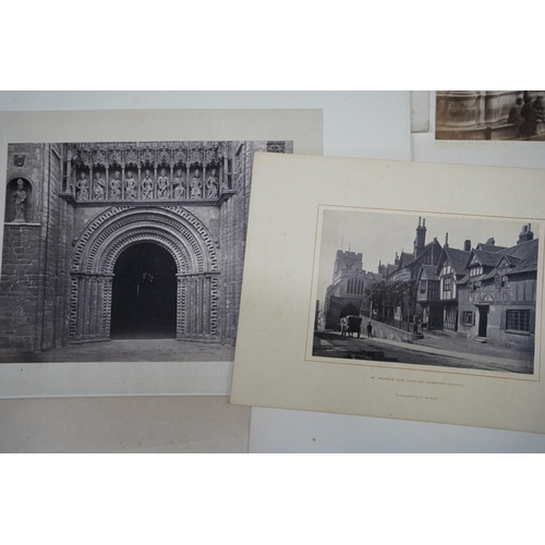 898 - A lot of antique mounted prints of monumental building and more.