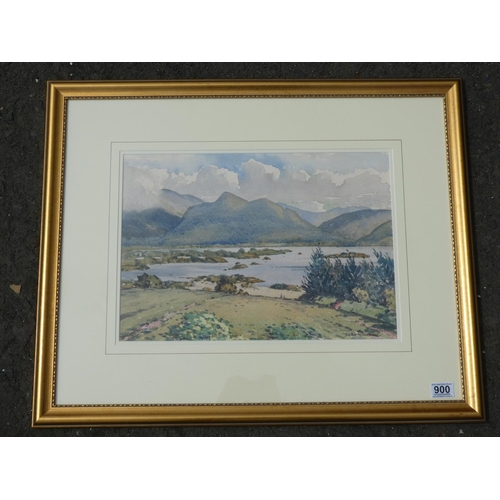 900 - A stunning gilt framed watercolour by Irish artist Sean O'Connor, measuring 75x60cm.