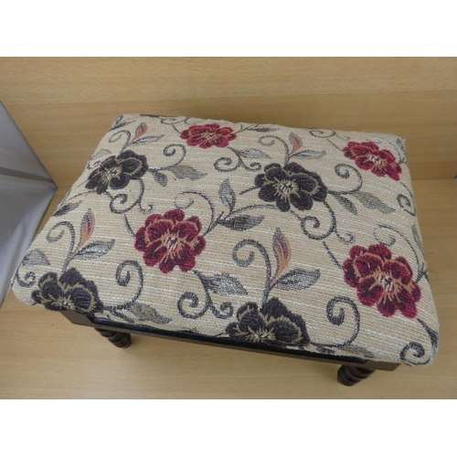 932 - An upholstered lift top footstool.